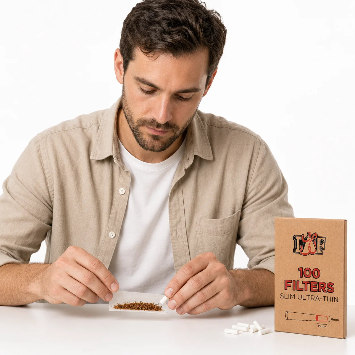 LAF Slim Ultra-Thin 6mm Rolling Filters Pack - 100Pcs
