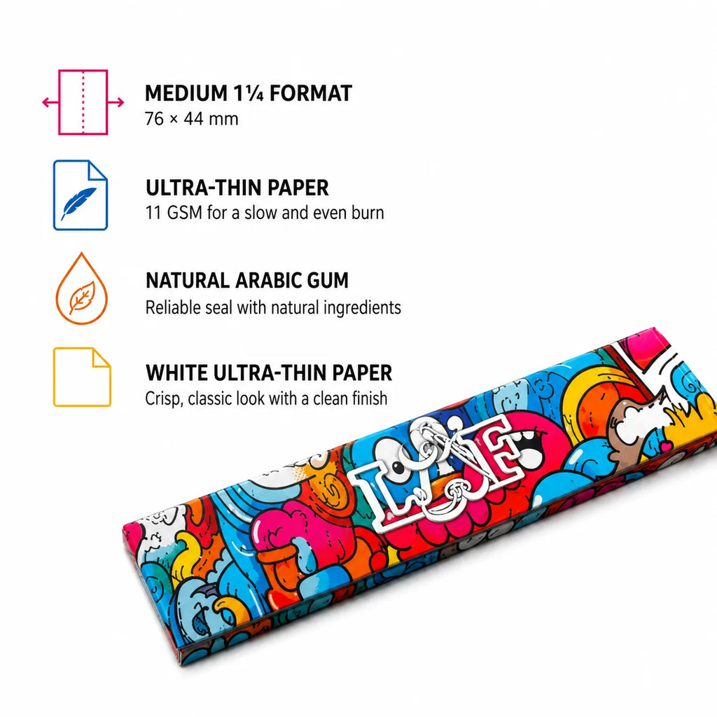 WarakLAF Happy Classic White Medium Rolling Papers
