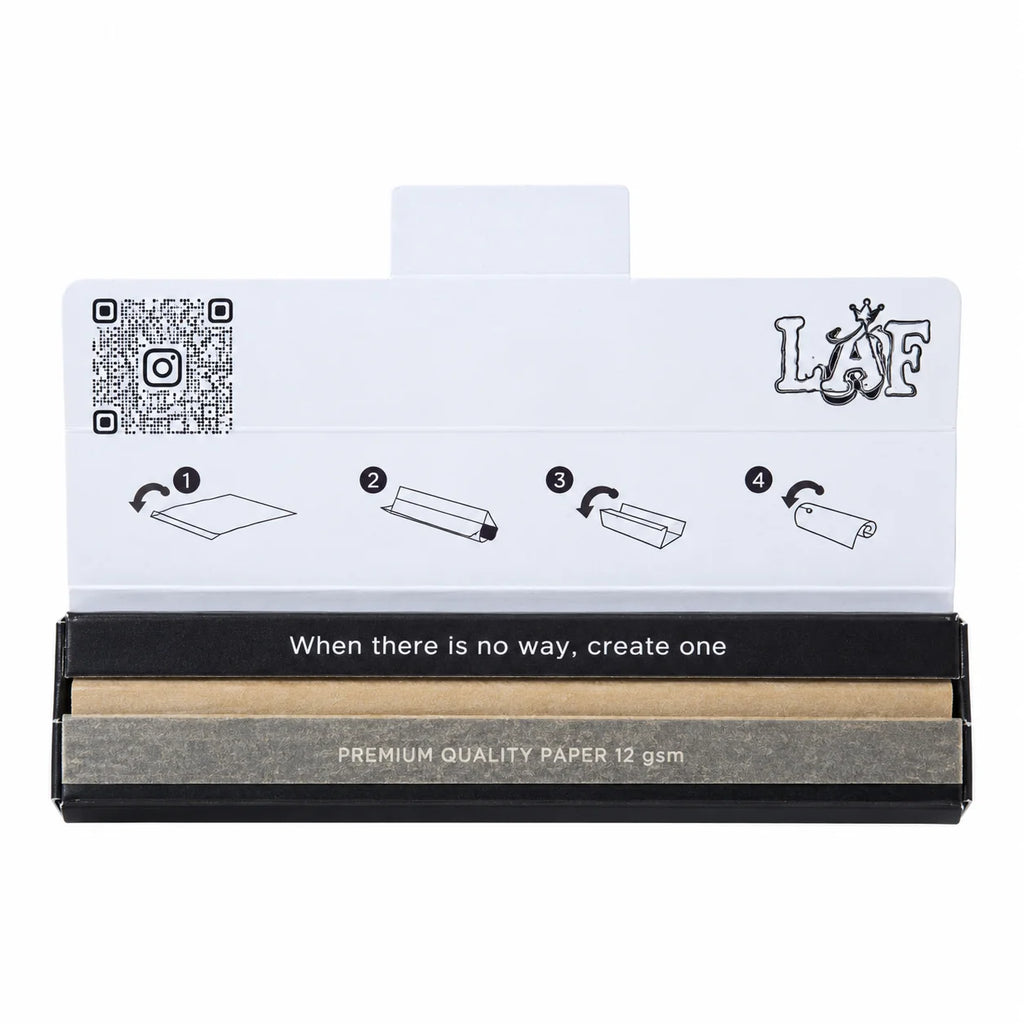 WarakLAF Brown Unbleached King Size Rolling Papers with Tips
