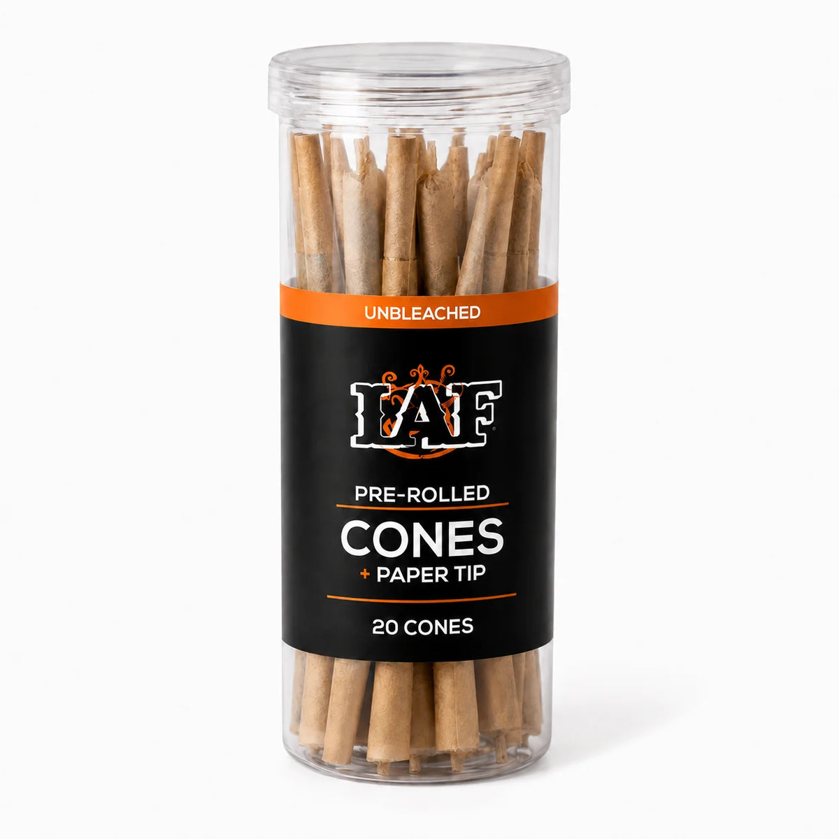 WarakLAF Unbleached Pre-Rolled Cones Jar - 20Pcs