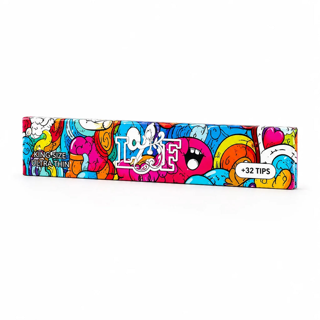 WarakLAF Sponge Classic White King Size Rolling Papers with Tips
