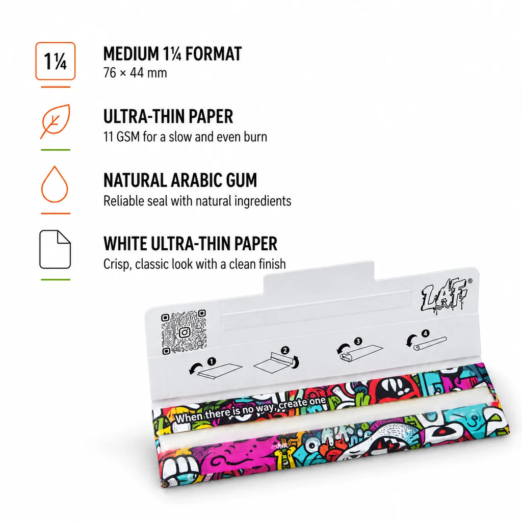 WarakLAF Samba Classic White Medium Rolling Papers