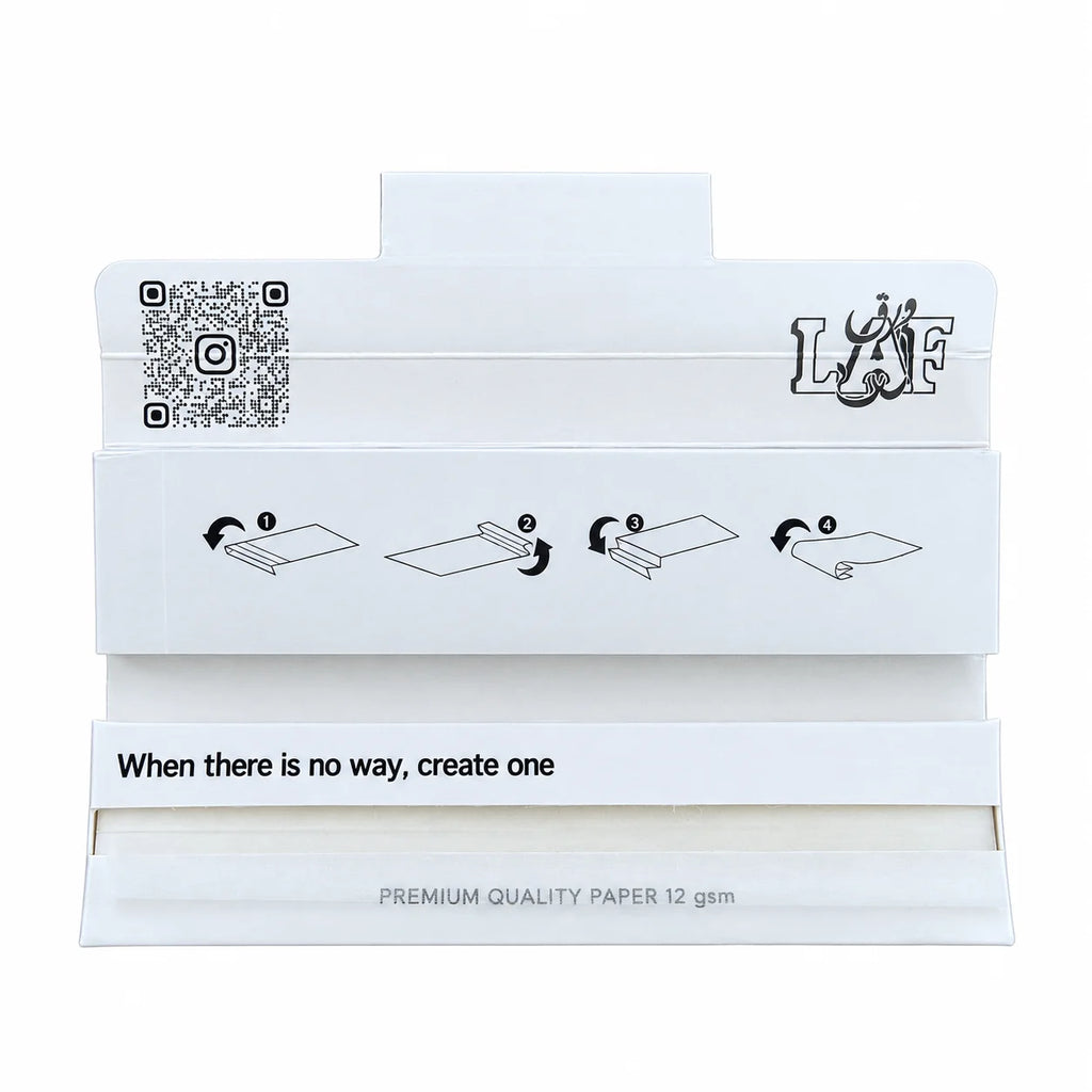WarakLAF White Ultra-Thin King Size Rolling Papers with Tips