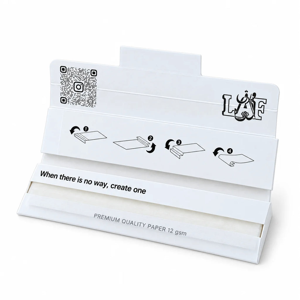 WarakLAF White Ultra-Thin King Size Rolling Papers with Tips