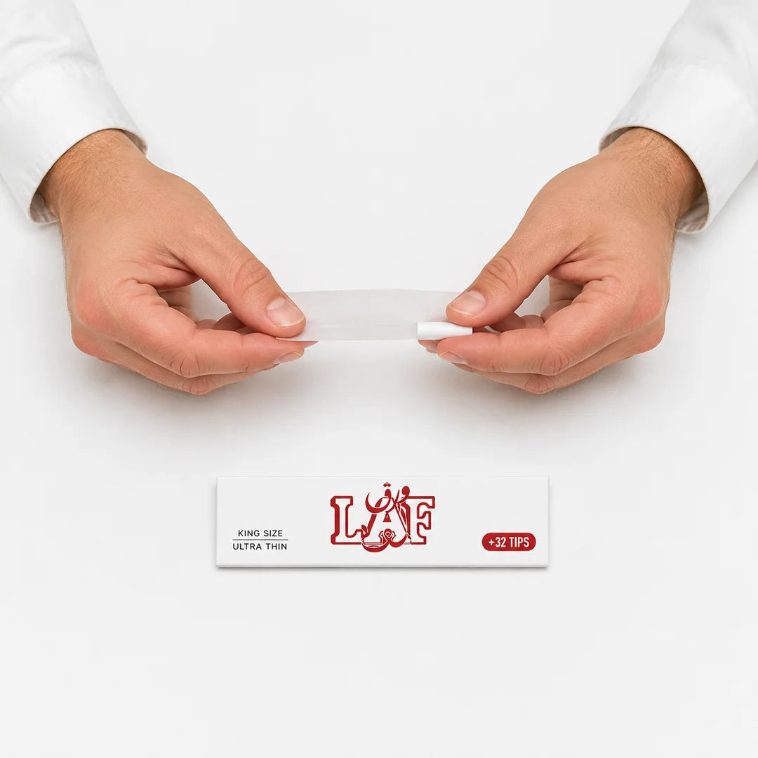 WarakLAF White Ultra-Thin King Size Rolling Papers with Tips